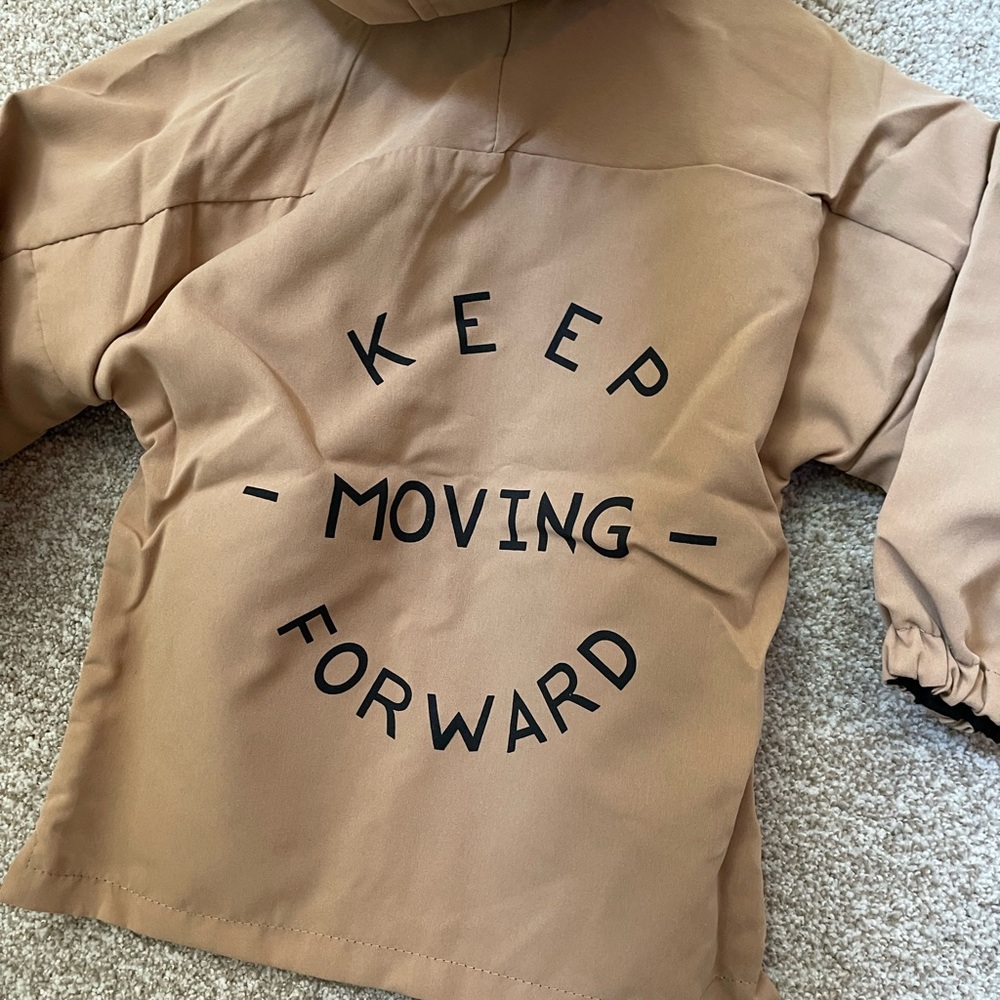 New PatPat Kids 3T Brown Button Up Rain Jacket